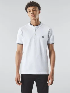 Pretty Green Allesley Tipped Grandad White Outlet