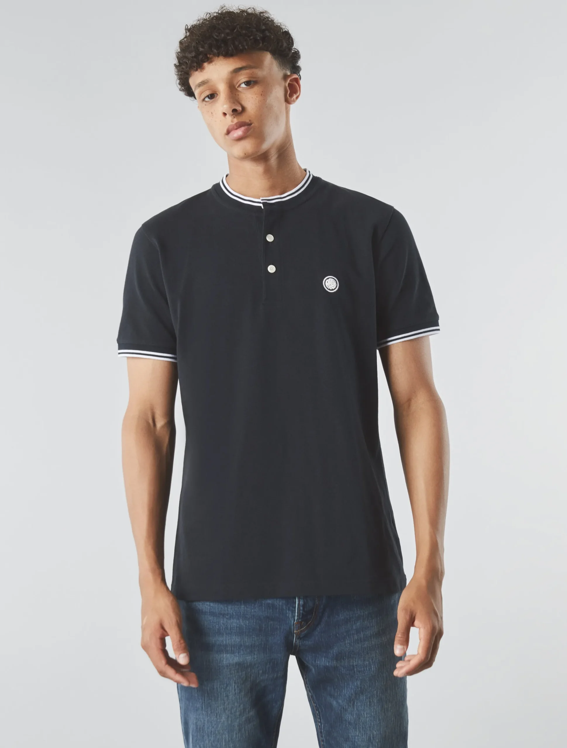Pretty Green Allesley Tipped Grandad Black Flash Sale