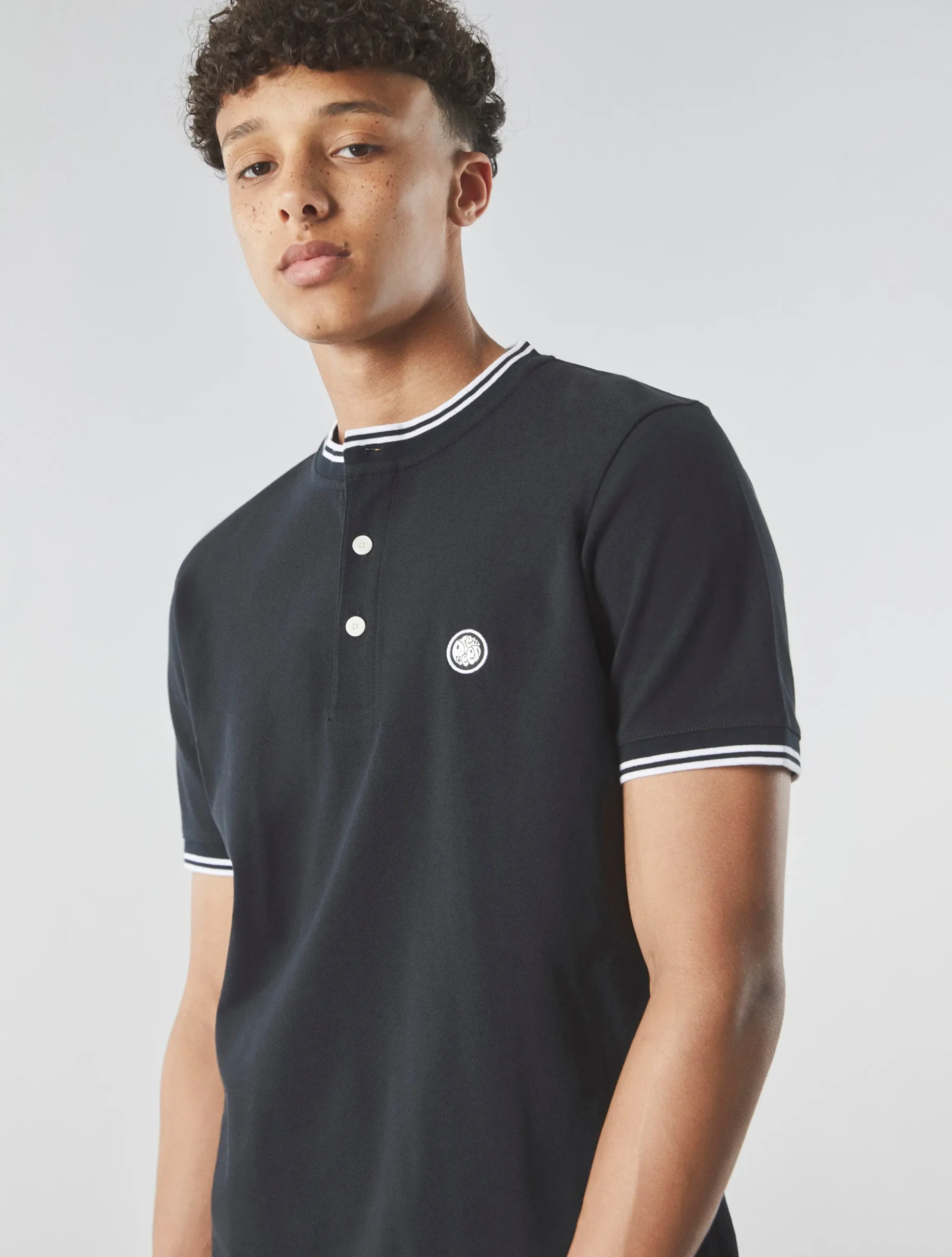 Pretty Green Allesley Tipped Grandad Black Flash Sale