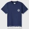 Pretty Green Anaheim Tie Dye T-shirt Navy Shop