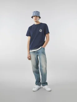 Pretty Green Anaheim Tie Dye T-shirt Navy Shop
