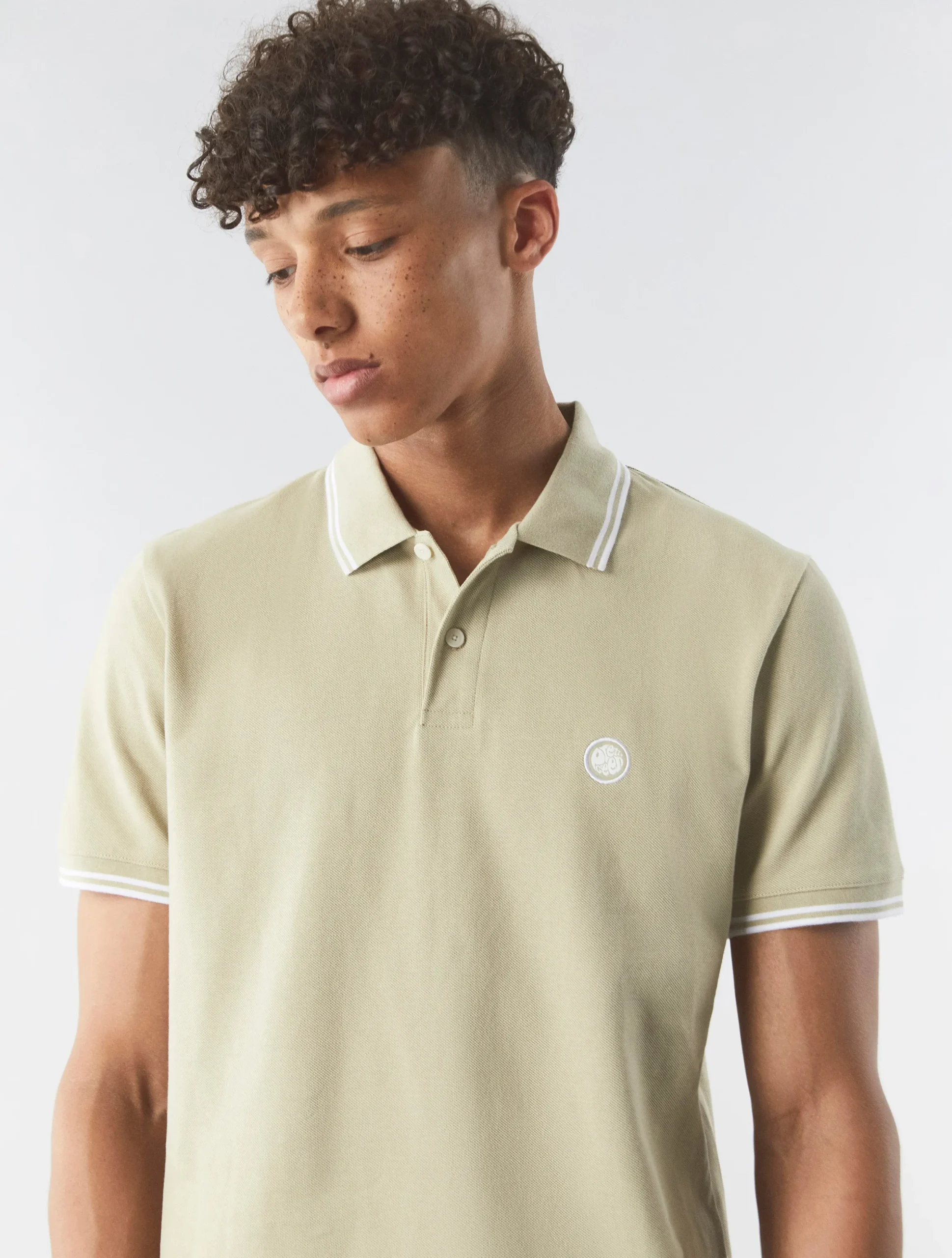Pretty Green Barton Polo Taupe Fashion