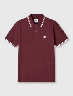Pretty Green Barton Polo Shirt Burgundy Hot