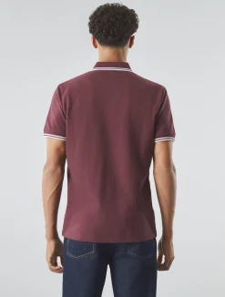 Pretty Green Barton Polo Shirt Burgundy Hot
