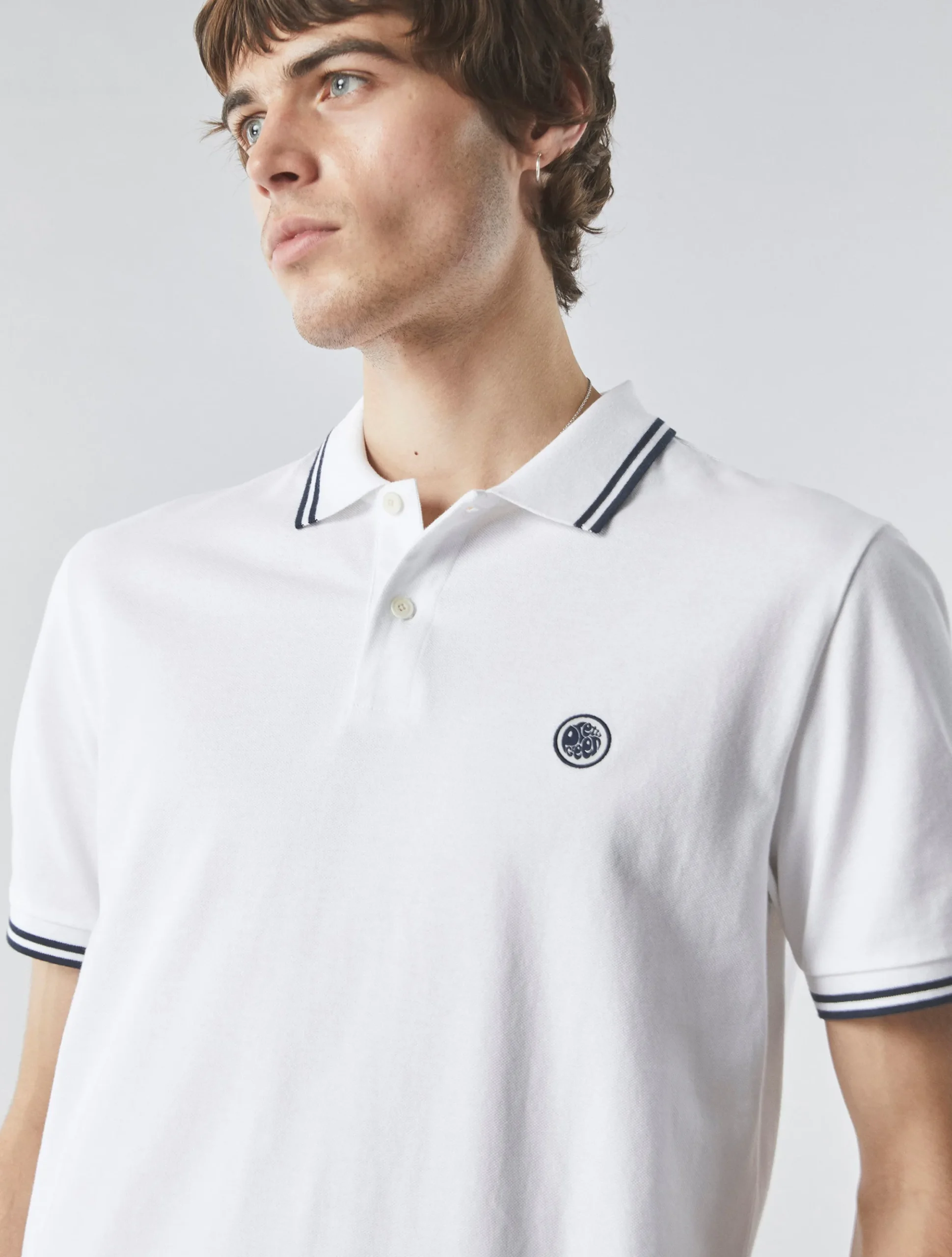Pretty Green Barton Polo Shirt White Shop