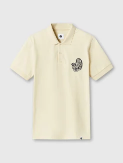 Pretty Green Bay Paisley Embroidered Polo Stone Cheap