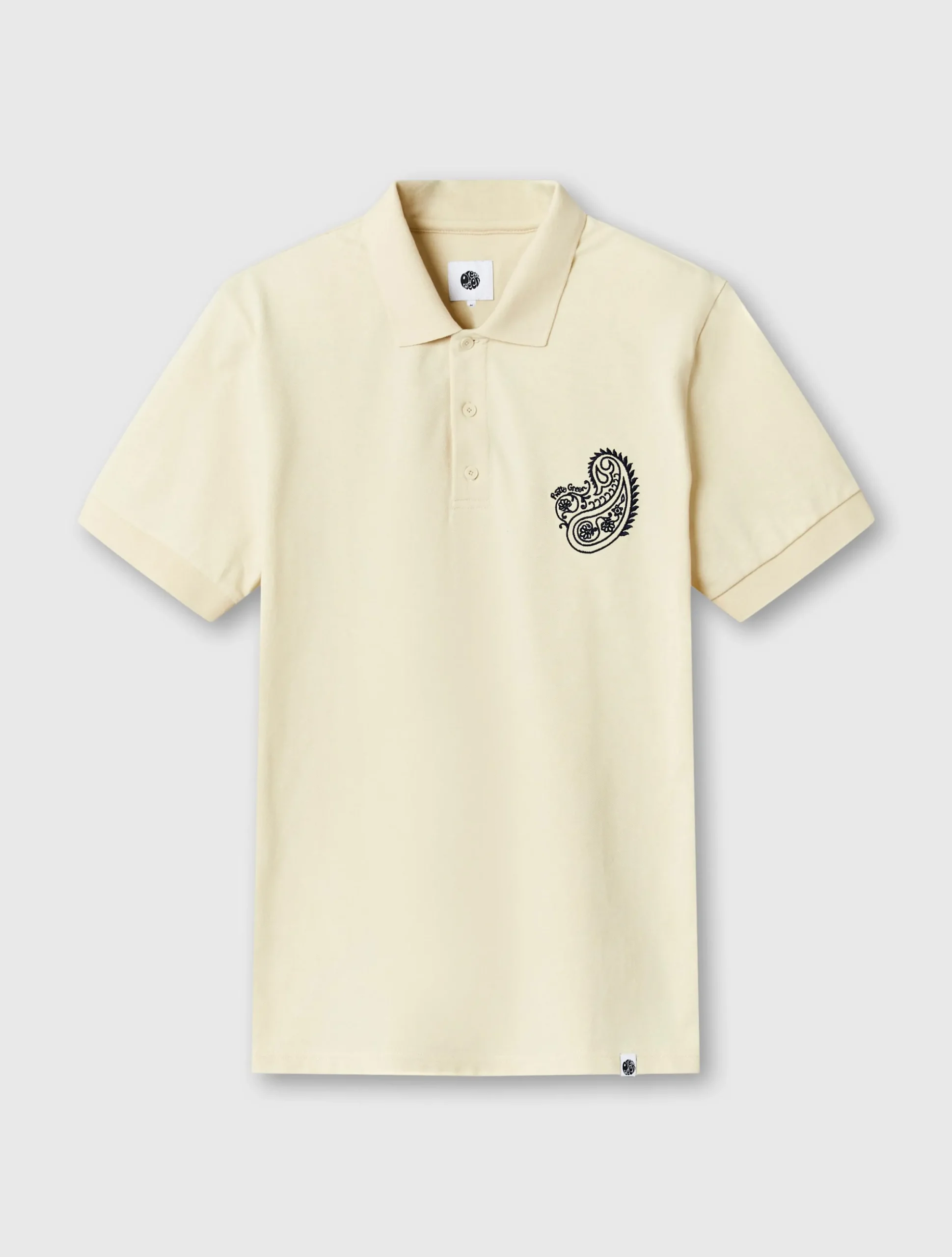 Pretty Green Bay Paisley Embroidered Polo Stone Cheap