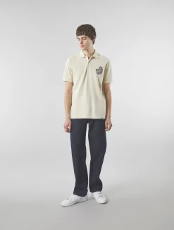 Pretty Green Bay Paisley Embroidered Polo Stone Cheap