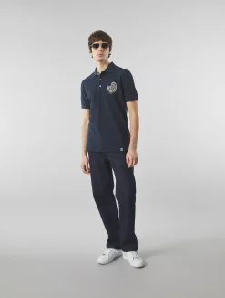 Pretty Green Bay Paisley Embroidered Polo Navy New