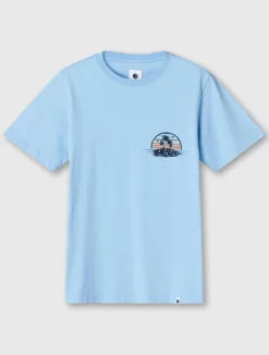 Pretty Green Beach Club T-shirt Blue Sale