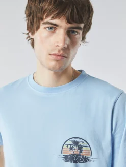 Pretty Green Beach Club T-shirt Blue Sale