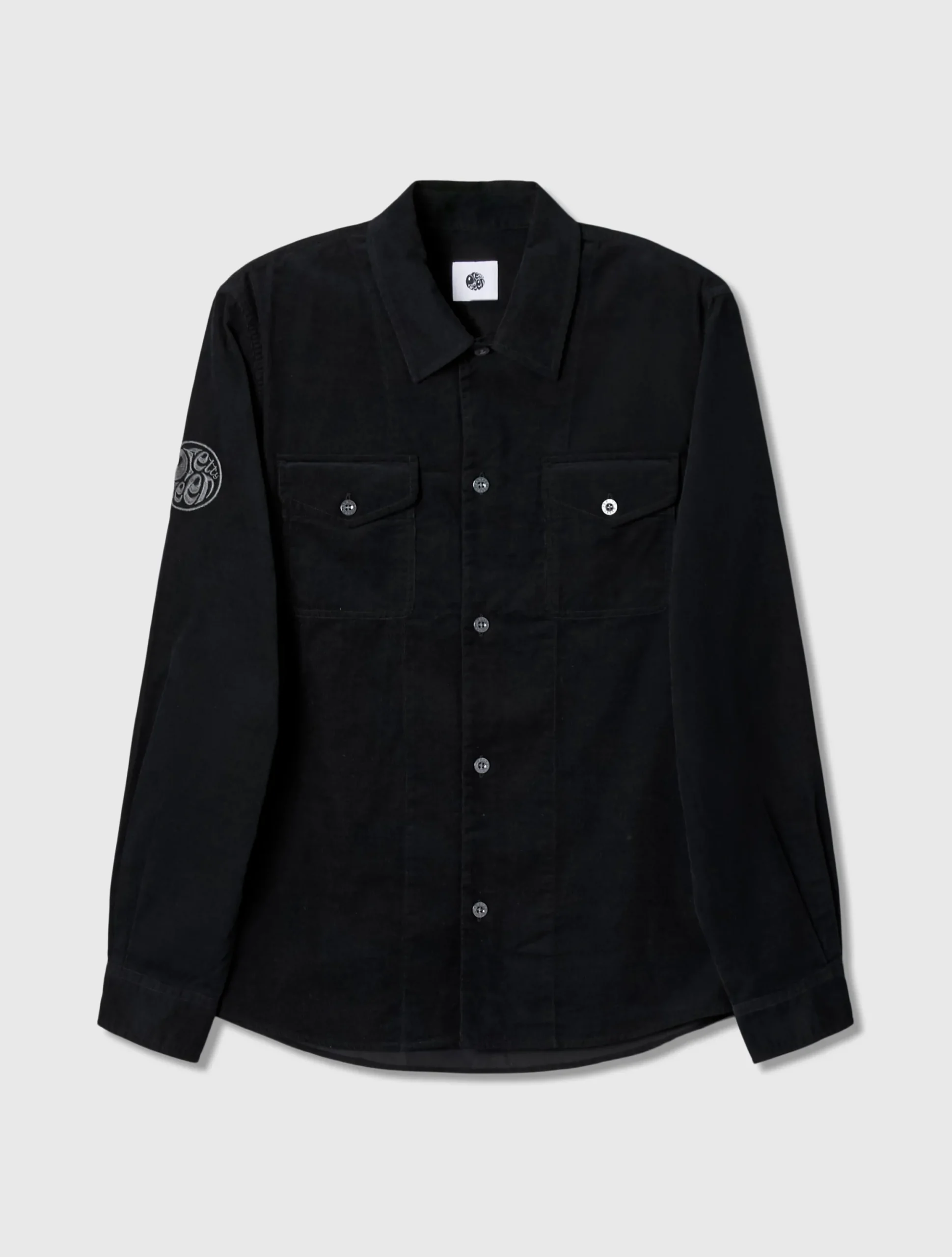 Pretty Green Benett Corduroy Shirt Black Hot