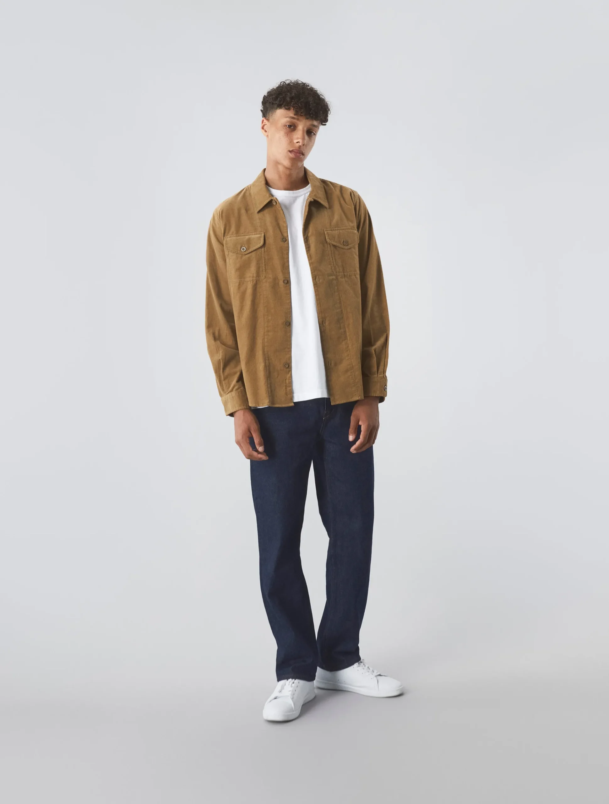 Pretty Green Benett Corduroy Shirt Sand Online