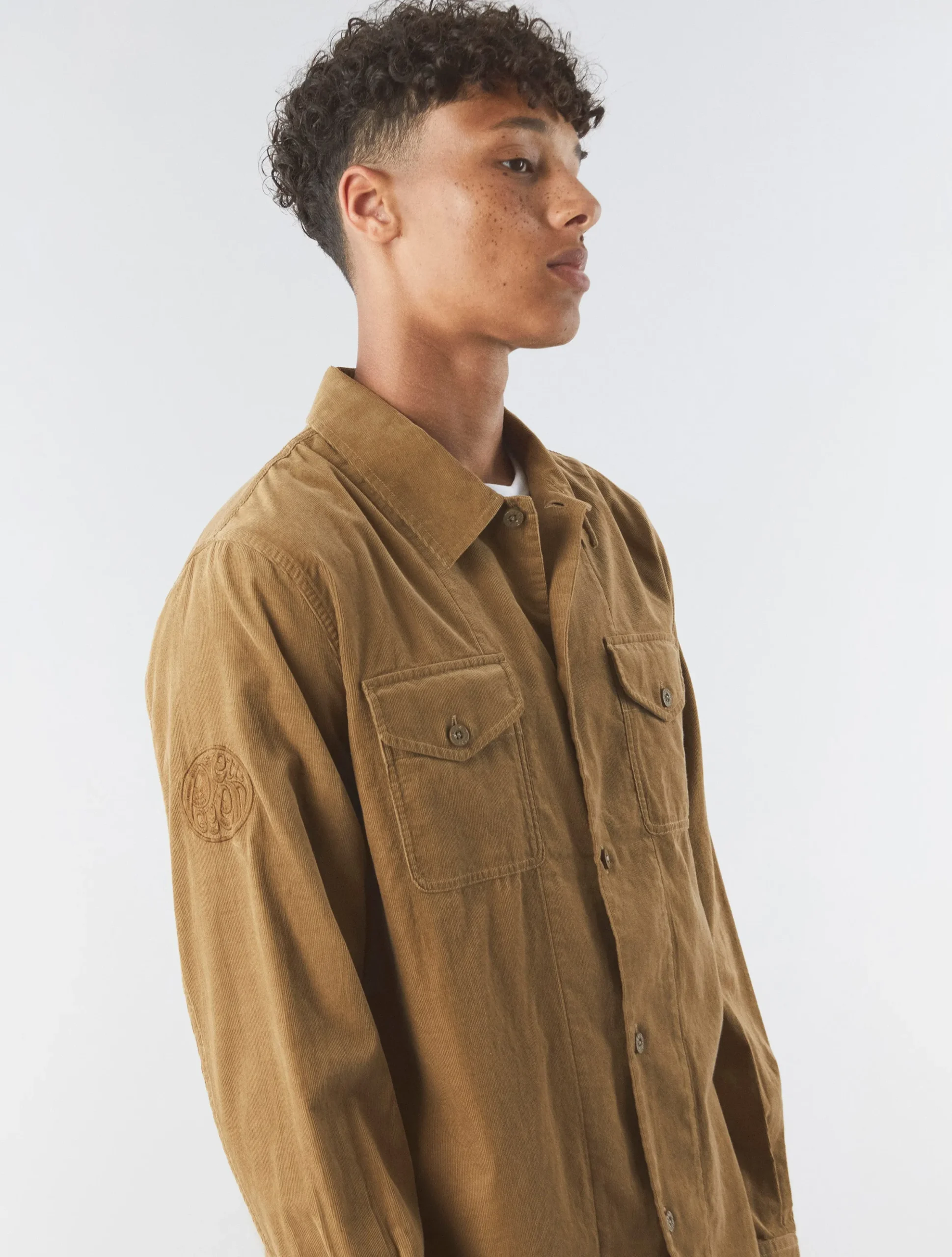 Pretty Green Benett Corduroy Shirt Sand Online