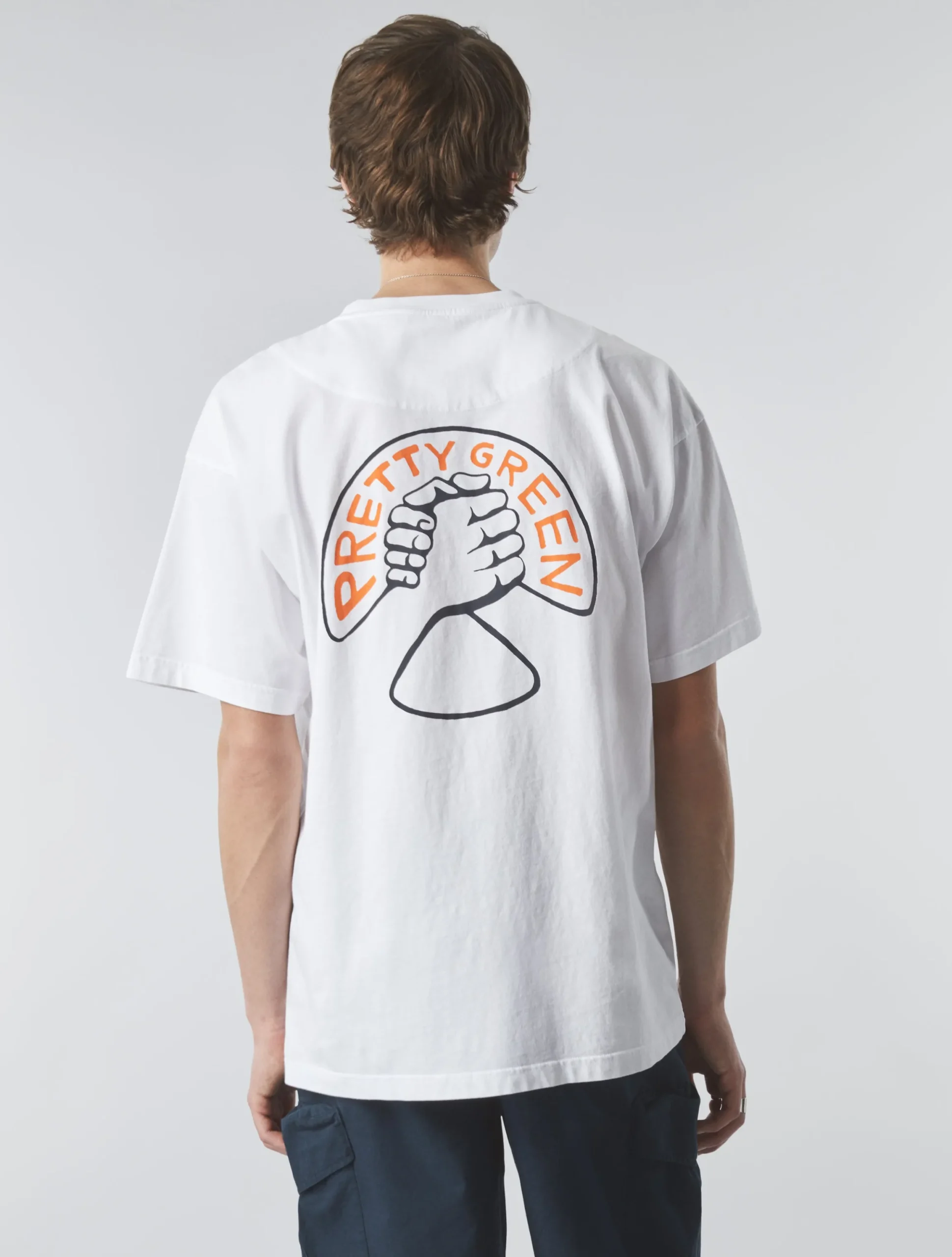 Pretty Green Brotherhood Oversized T-shirt White Shop
