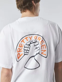 Pretty Green Brotherhood Oversized T-shirt White Shop