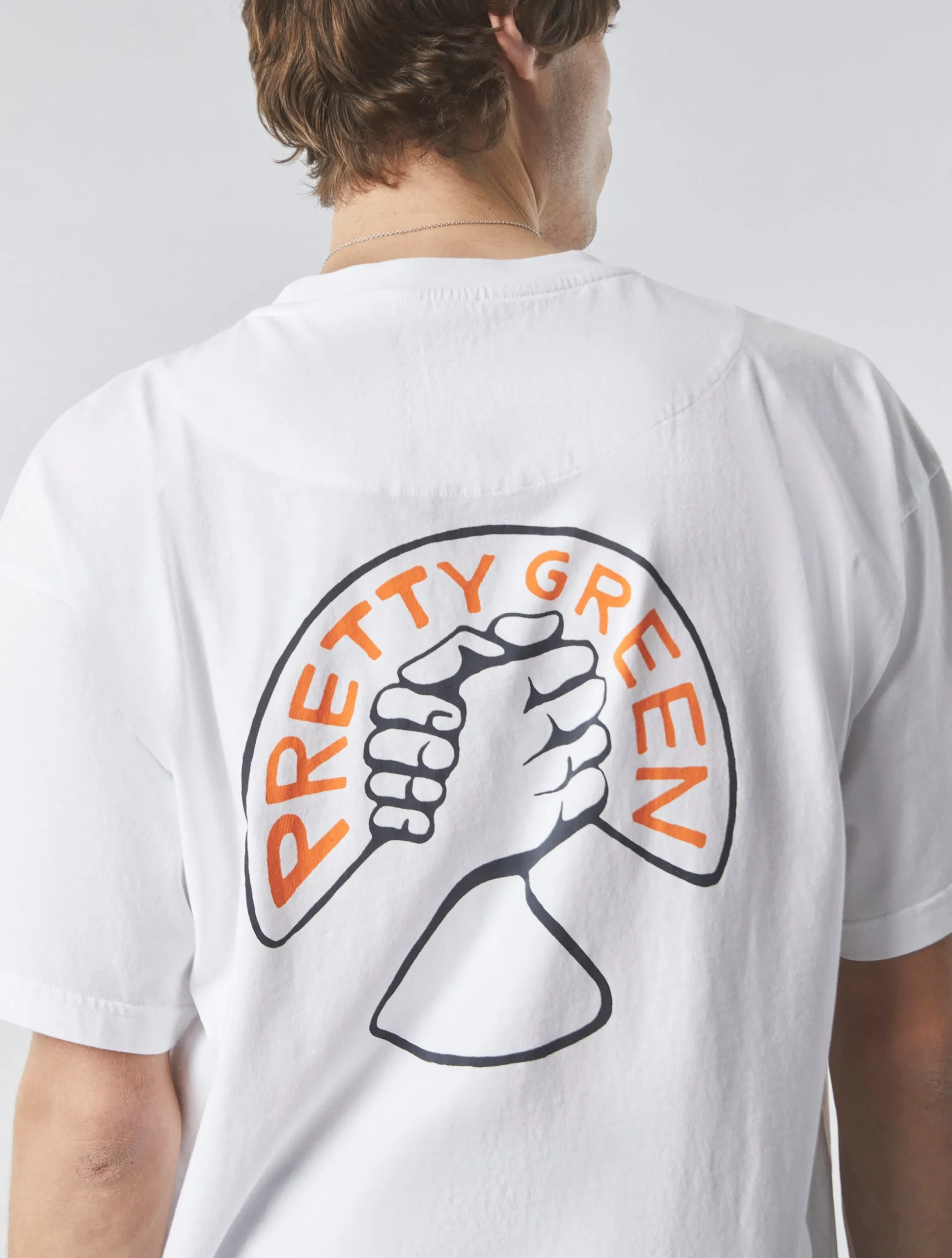 Pretty Green Brotherhood Oversized T-shirt White Shop