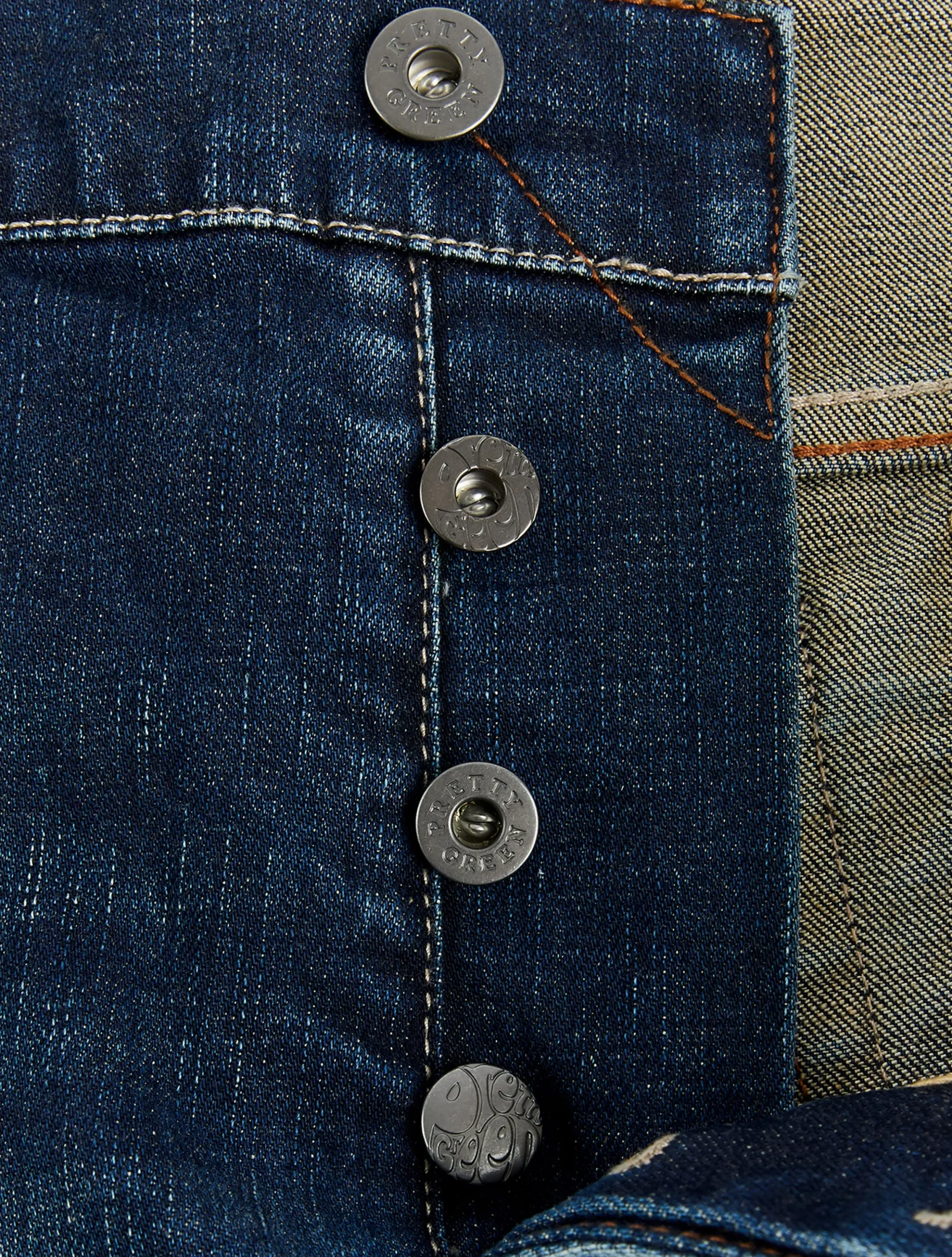 Pretty Green Burnage Regular Fit Jeans 6MonthWash Best