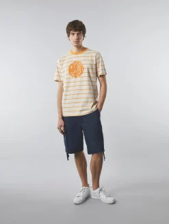 Pretty Green Capella Stripe Logo T-shirt Flash Sale