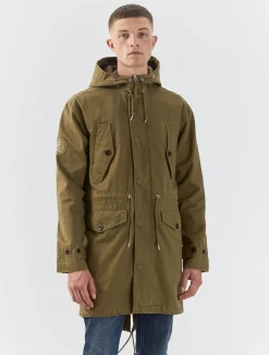 Pretty Green Cassette Parka Khaki Flash Sale