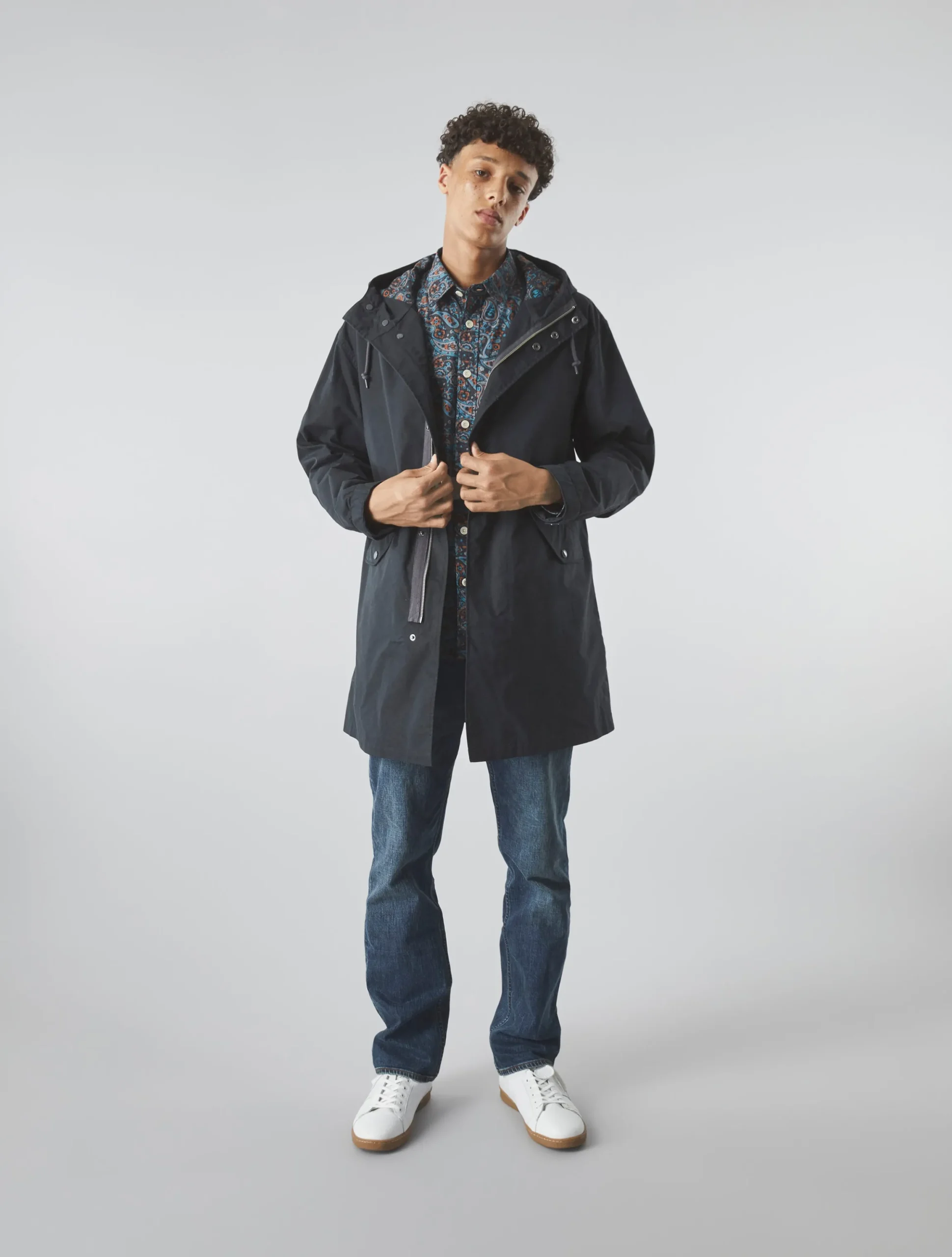 Pretty Green Dark Grey Wonderwall Paisley Shirt Sale