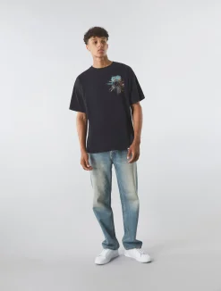 Pretty Green Distort Oversized T-shirt Hot