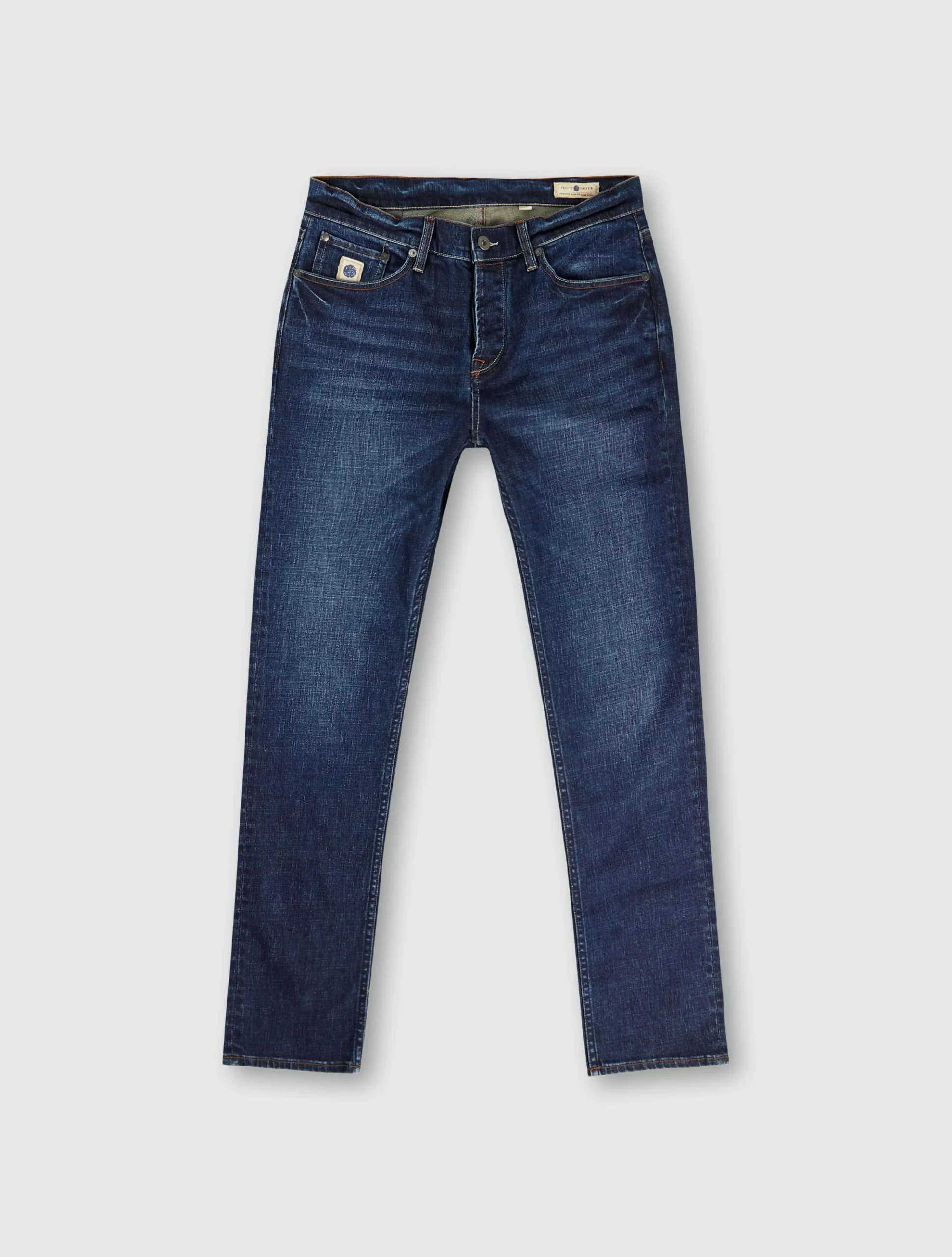 Pretty Green Erwood Slim Fit Jeans 6MonthWash Flash Sale