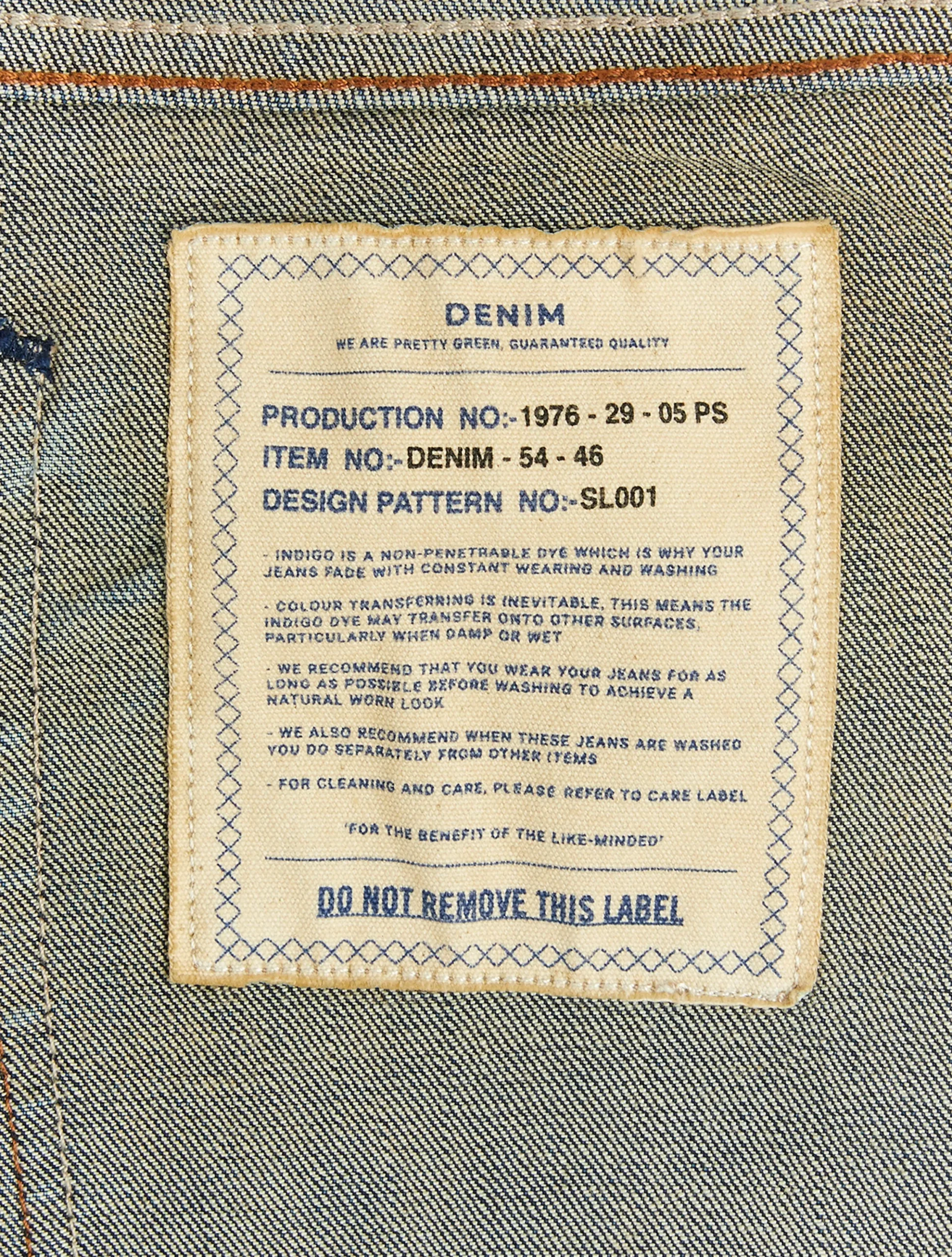 Pretty Green Erwood Slim Fit Jeans 6MonthWash Flash Sale