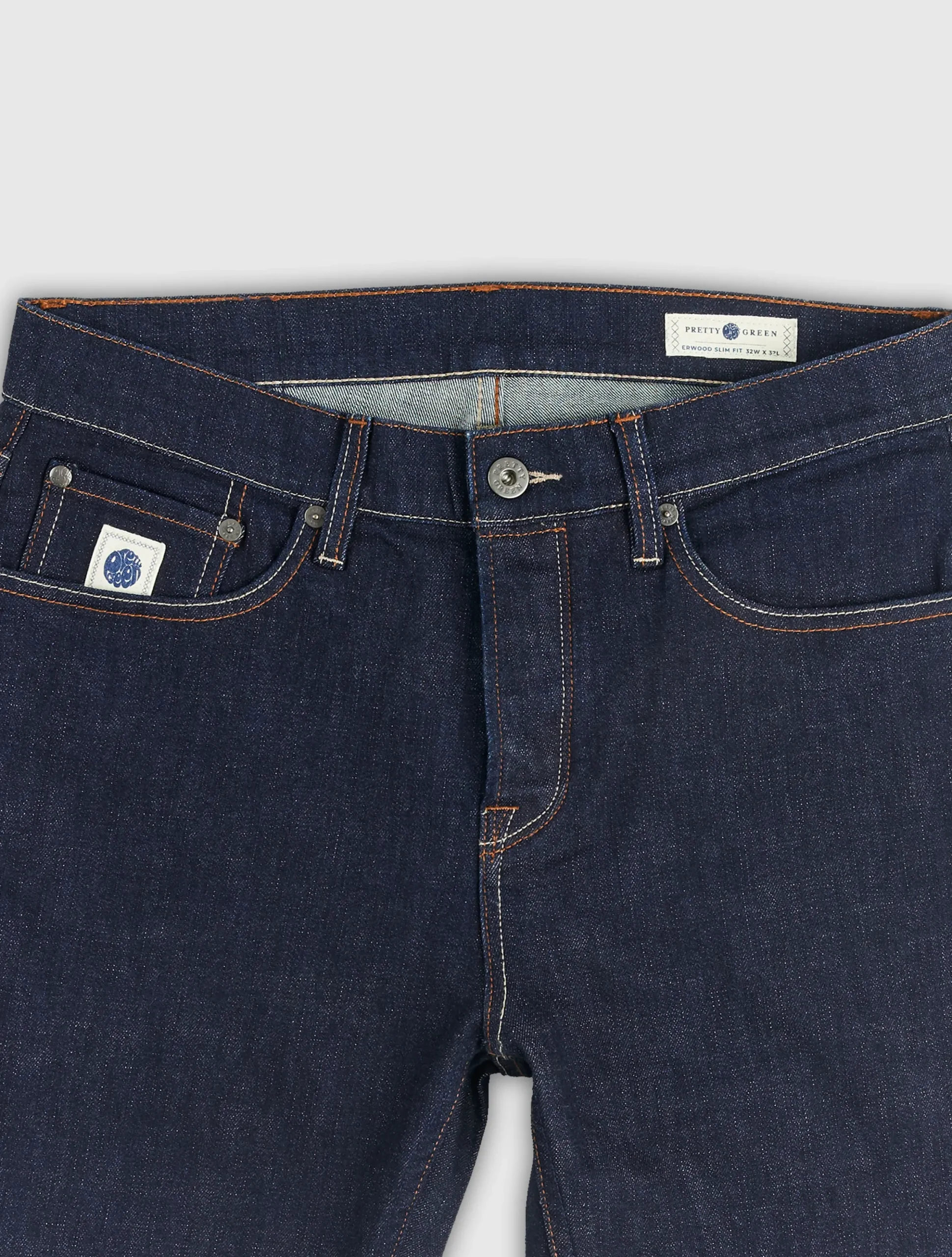 Pretty Green Erwood Slim Fit Jeans RinseWash Best Sale