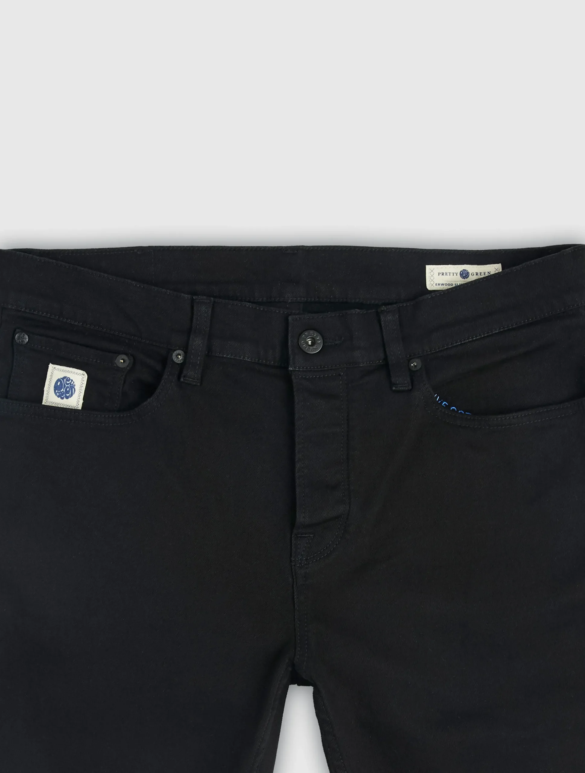 Pretty Green Erwood Slim Fit Jeans BlackRinse Cheap