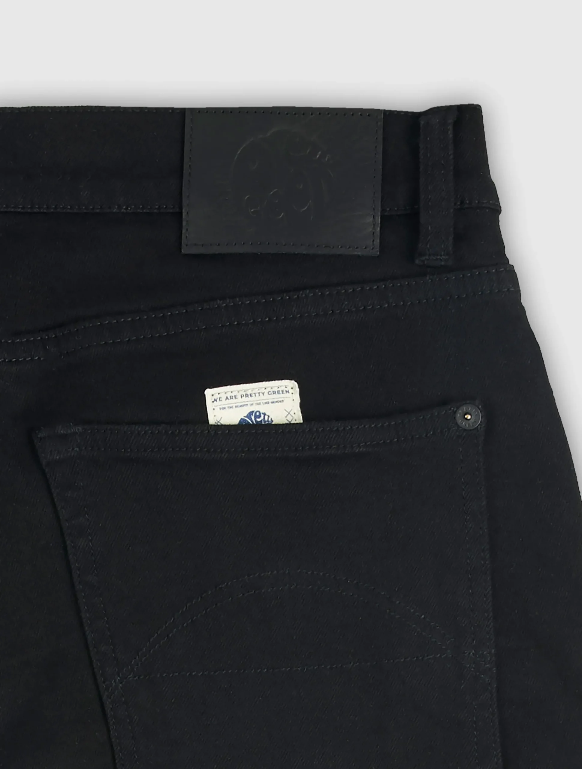 Pretty Green Erwood Slim Fit Jeans BlackRinse Cheap