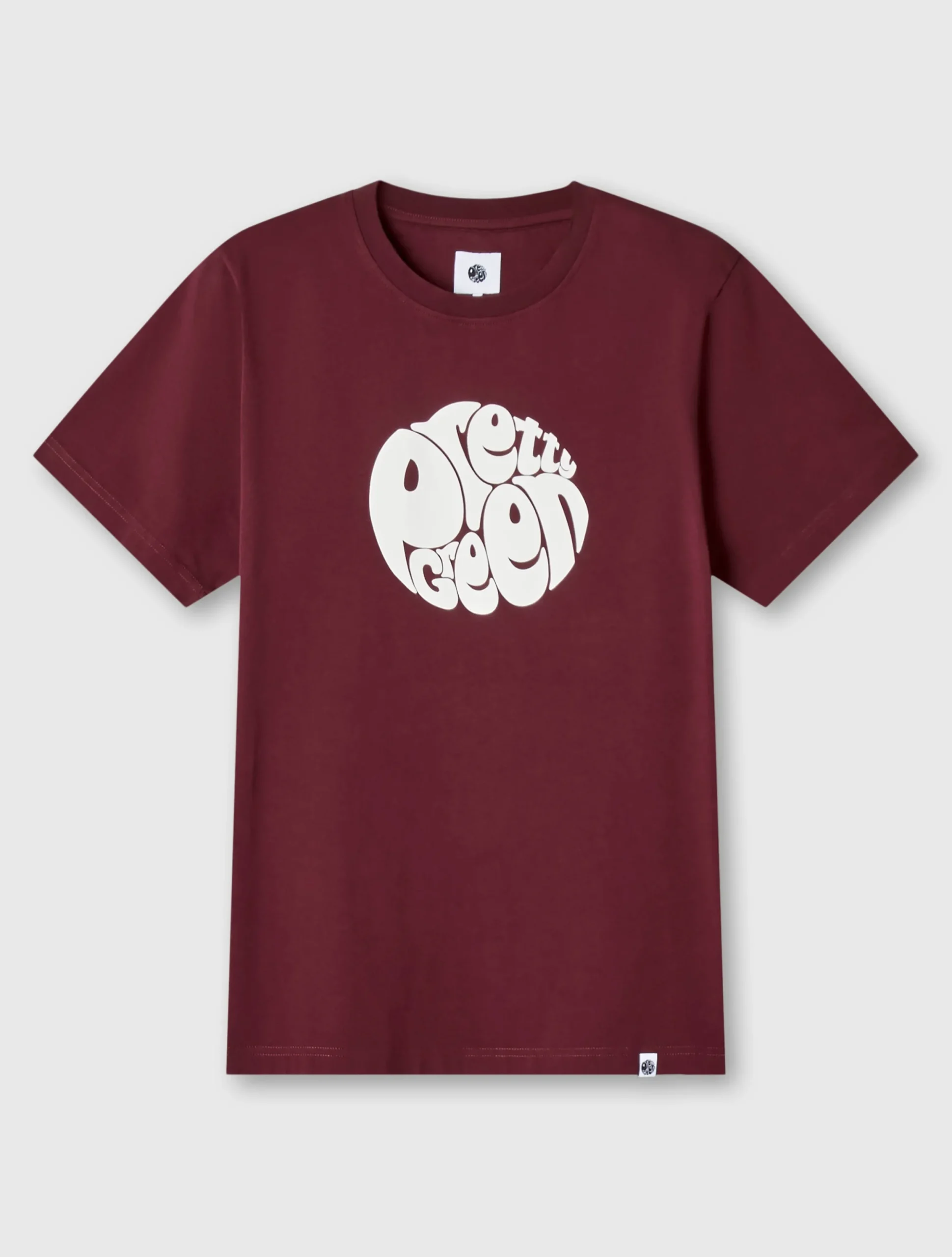 Pretty Green Gillespie T-shirt Burgundy Sale