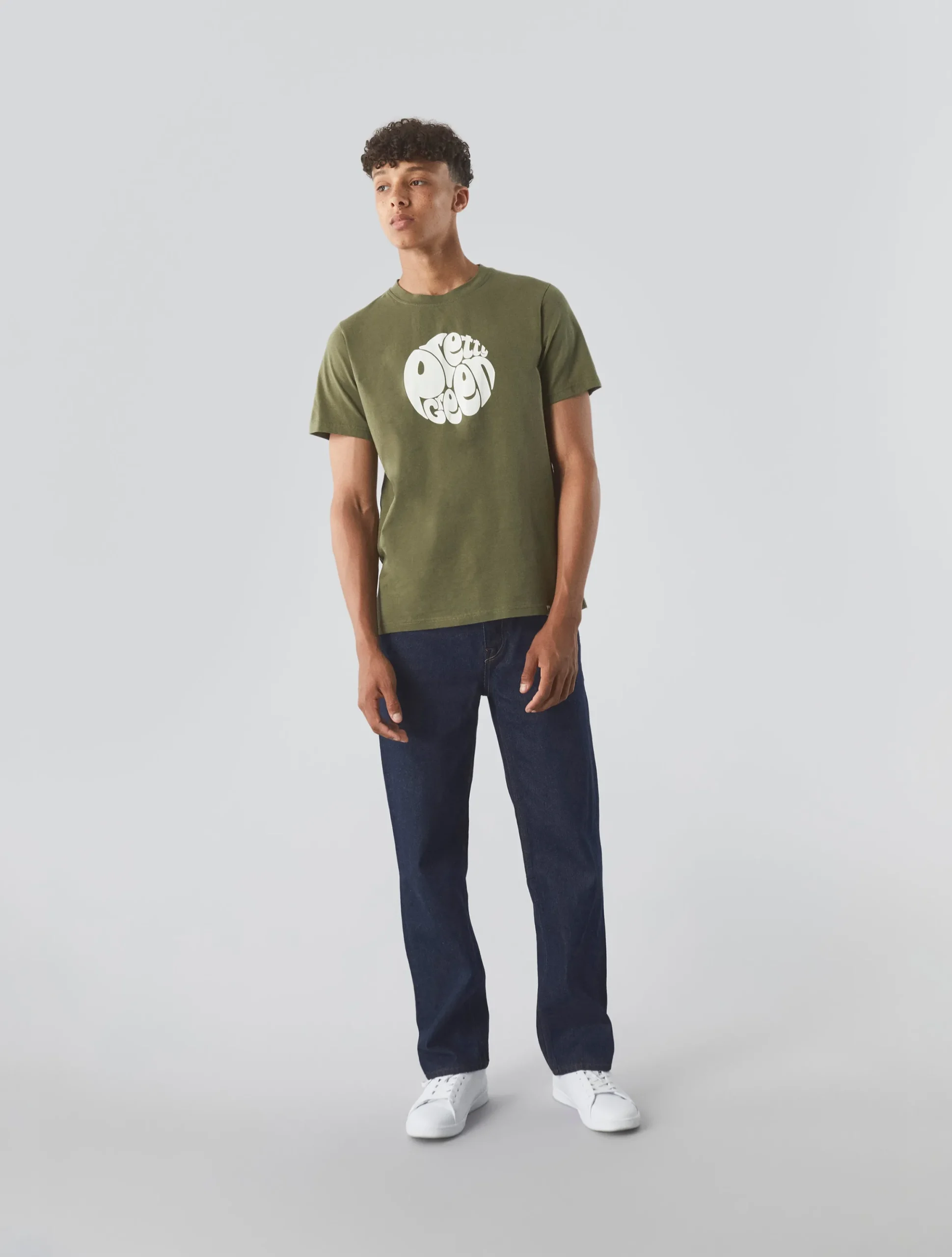 Pretty Green Gillespie T-shirt Khaki Sale