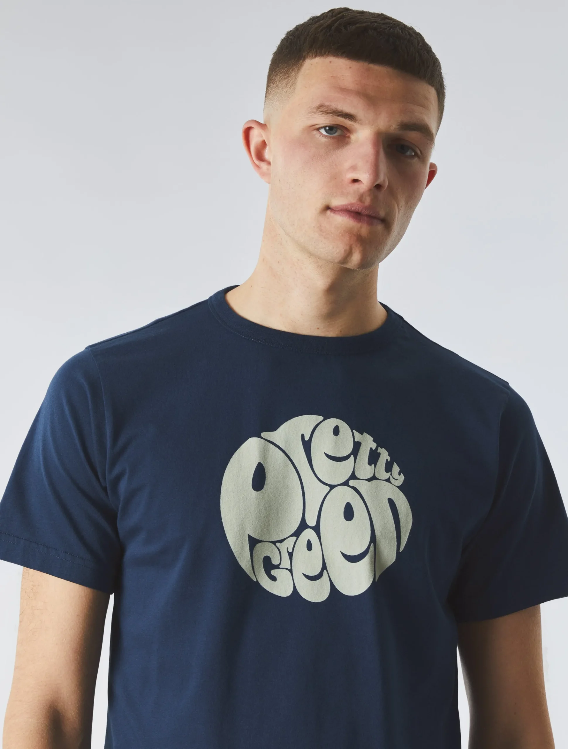 Pretty Green Gillespie T-Shirt Navy Clearance