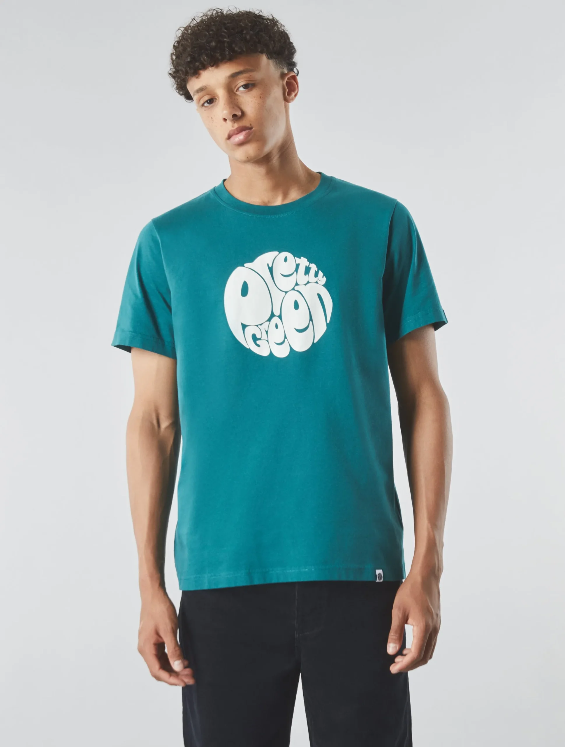 Pretty Green Gillespie T-shirt Teal Cheap