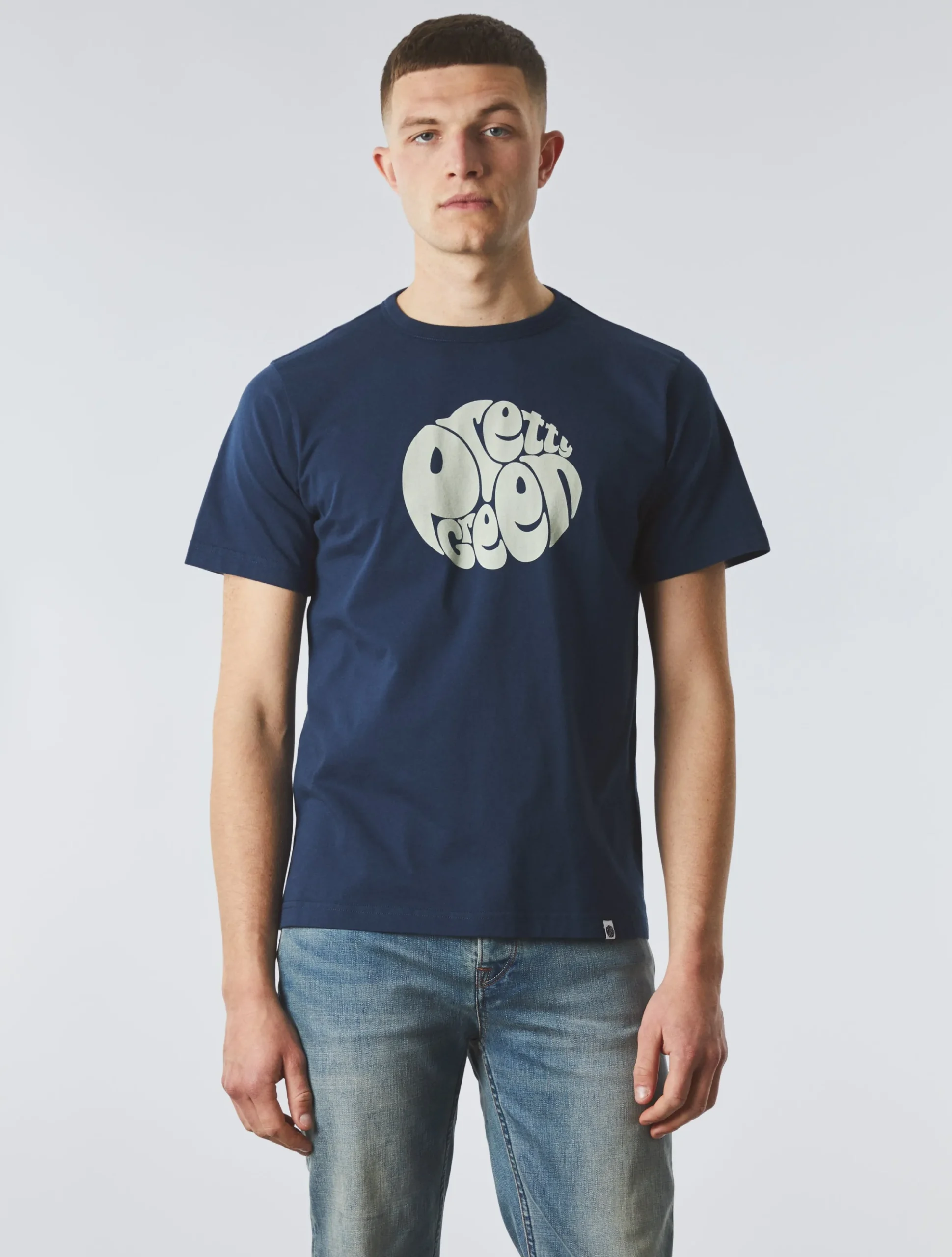 Pretty Green Gillespie T-Shirt Navy Clearance