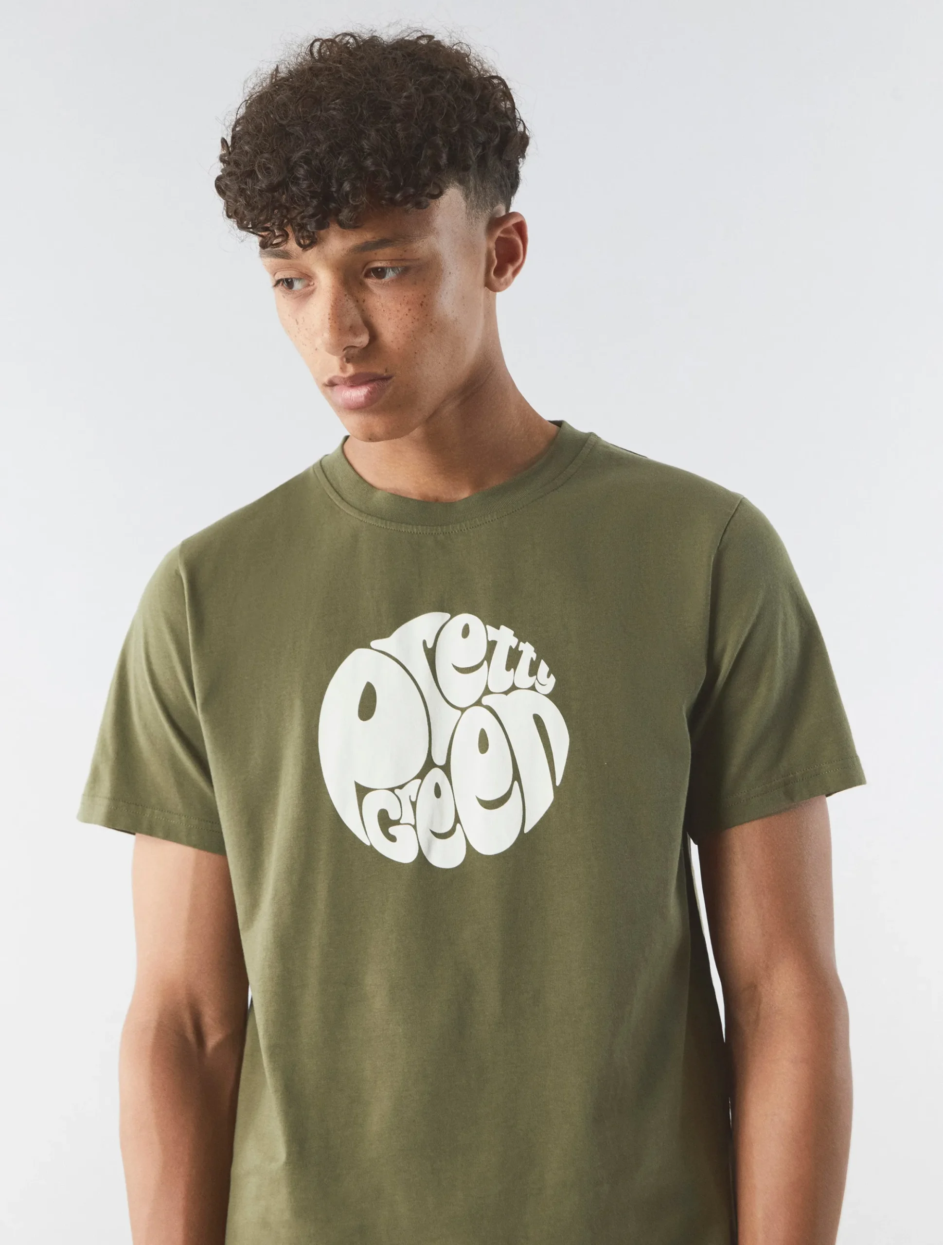 Pretty Green Gillespie T-shirt Khaki Sale