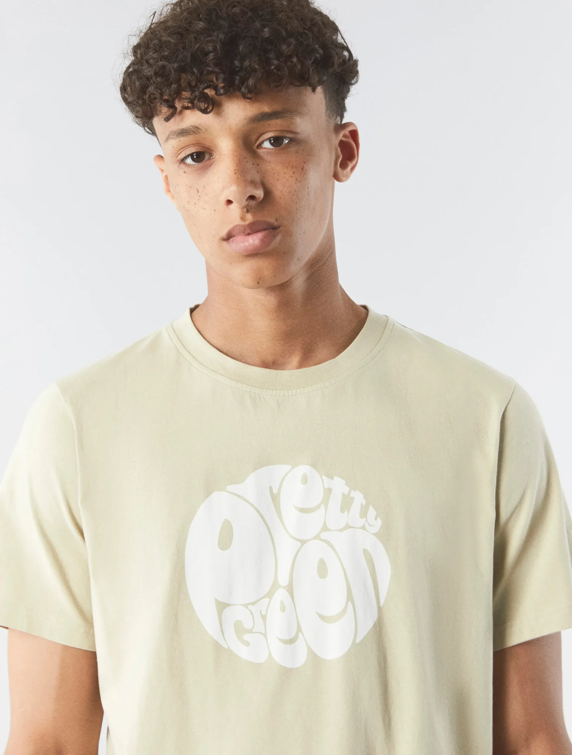 Pretty Green Gillespie T-shirt Taupe Discount