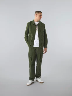 Pretty Green Heathen Cargo Trousers Khaki Online