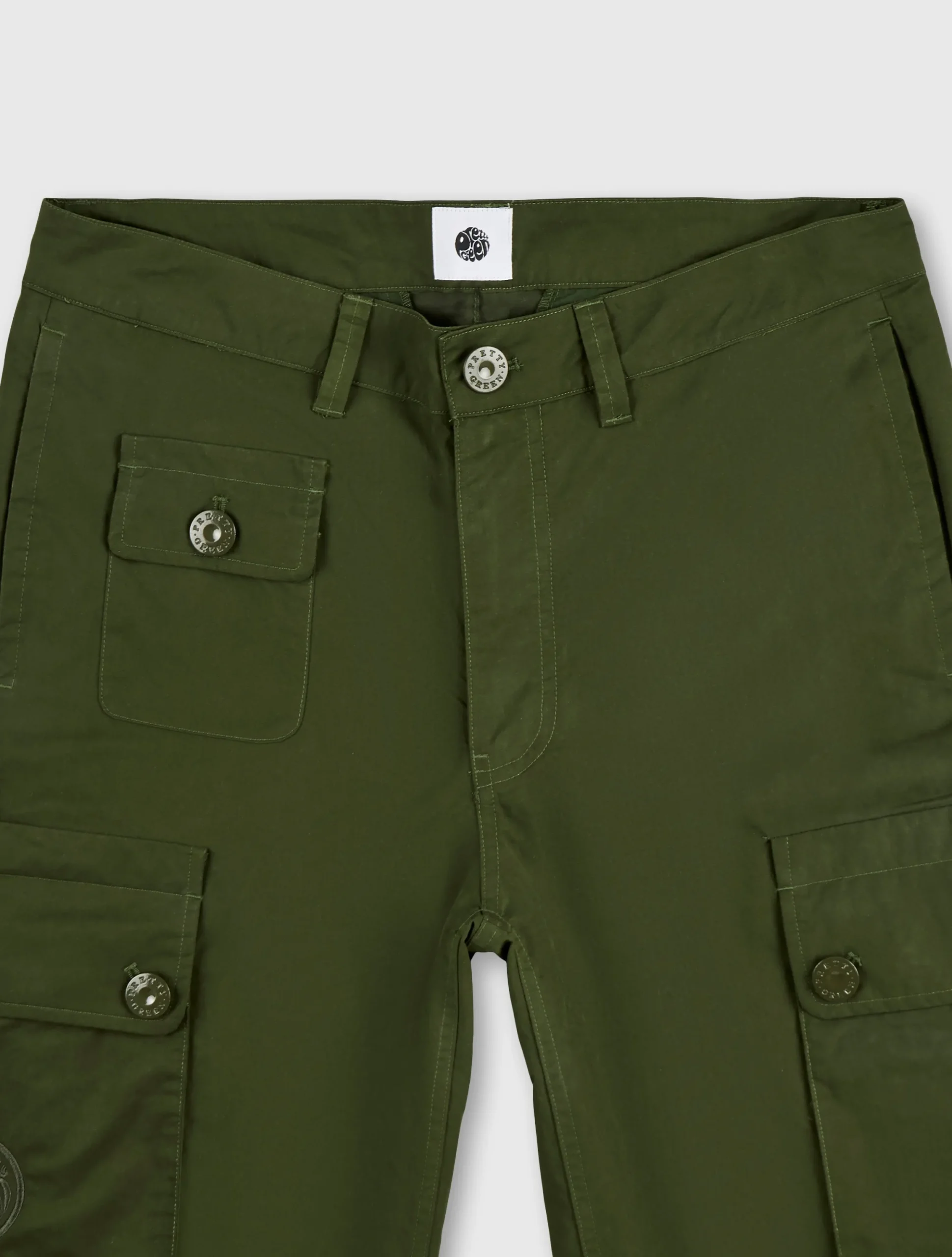 Pretty Green Heathen Cargo Trousers Khaki Online