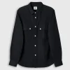 Pretty Green Heathen Texture Shirt Black Best Sale