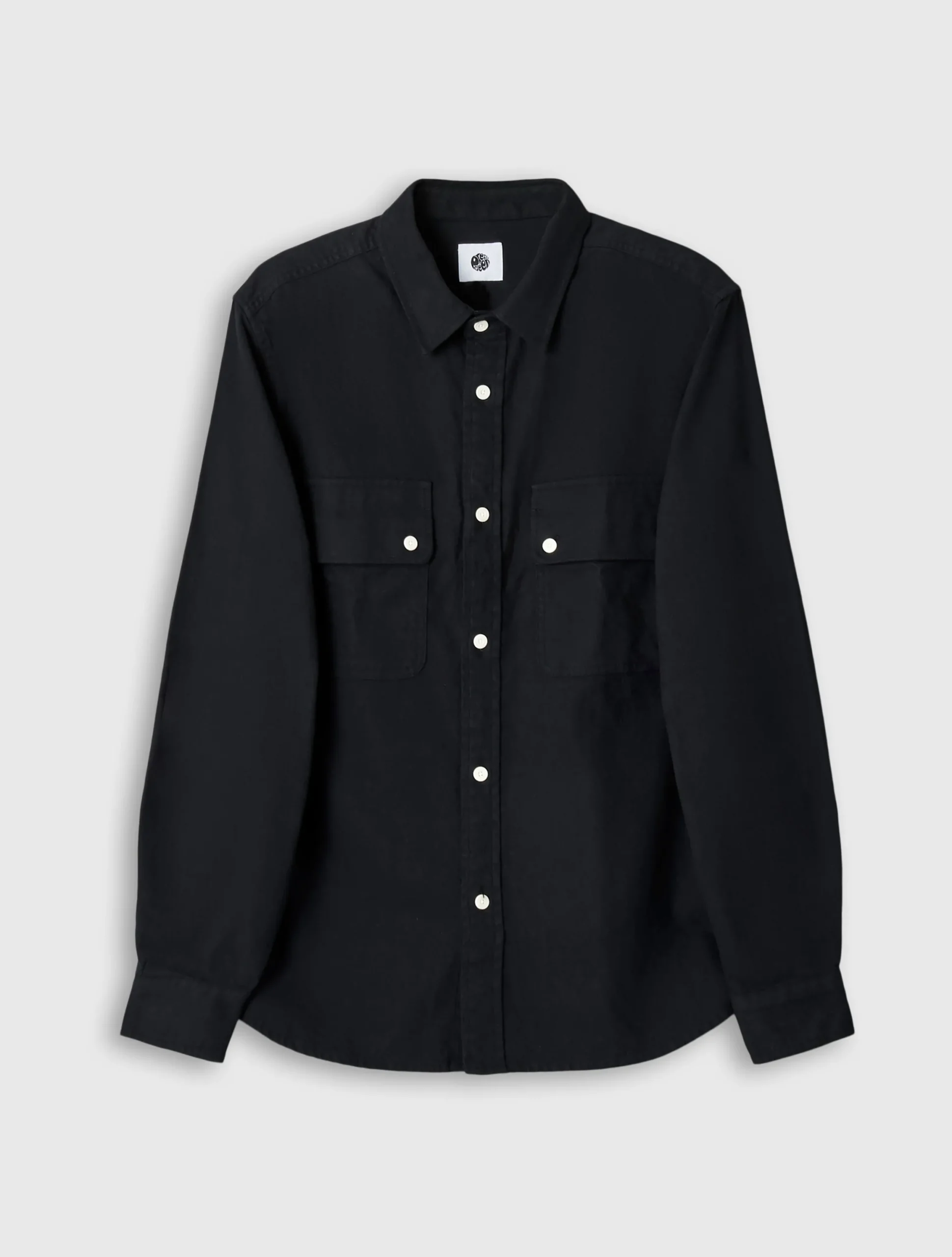 Pretty Green Heathen Texture Shirt Black Best Sale