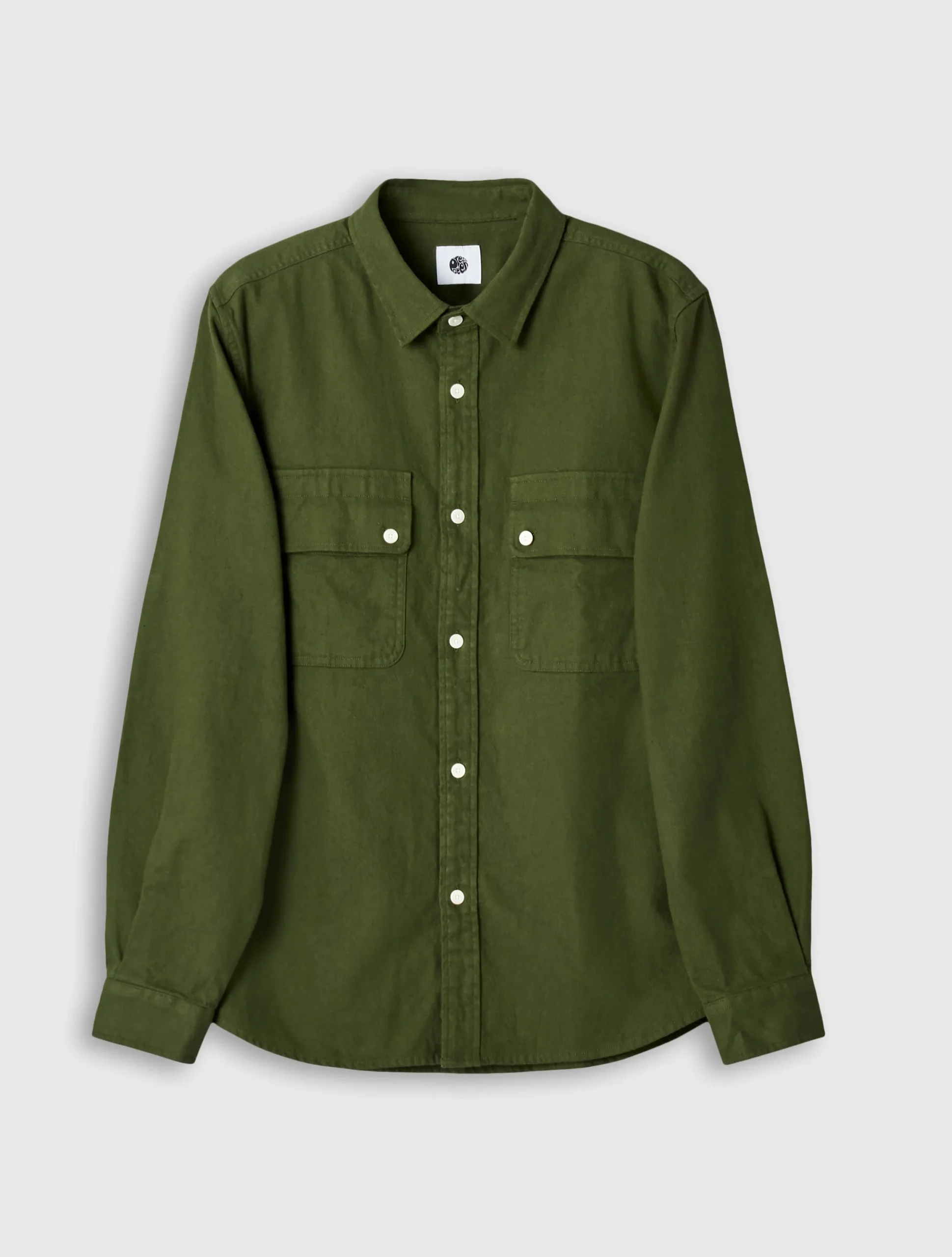 Pretty Green Heathen Texture Shirt Khaki Best Sale