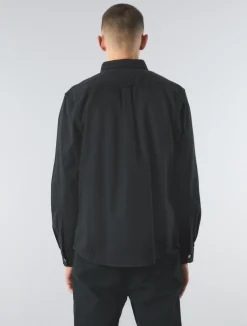 Pretty Green Heathen Texture Shirt Black Best Sale