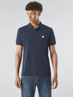 Pretty Green Jerry Jersey Polo Navy Clearance
