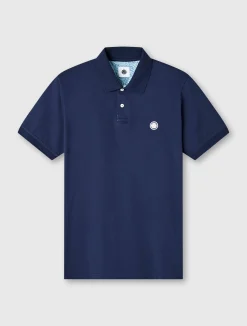 Pretty Green Jersey Polo Navy Cheap