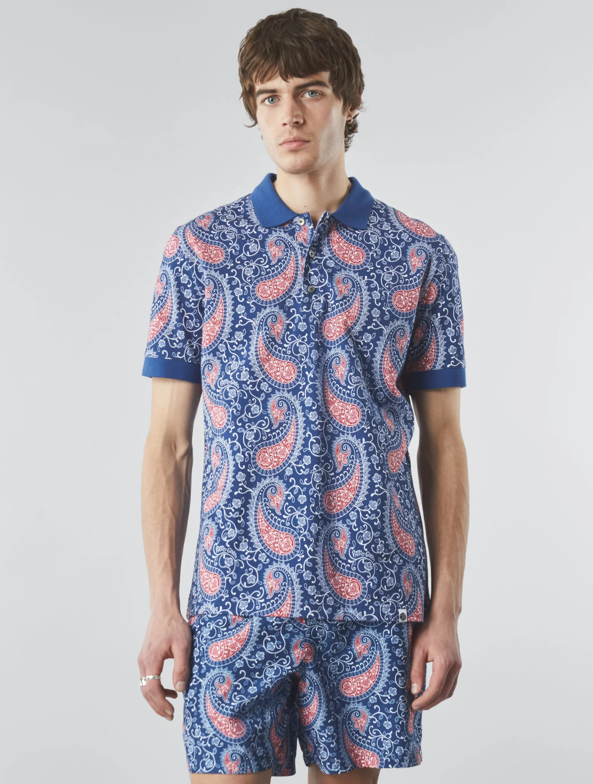 Pretty Green Laguna Paisley Polo New