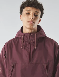 Pretty Green Lewis Overhead Jacket Burgundy Best