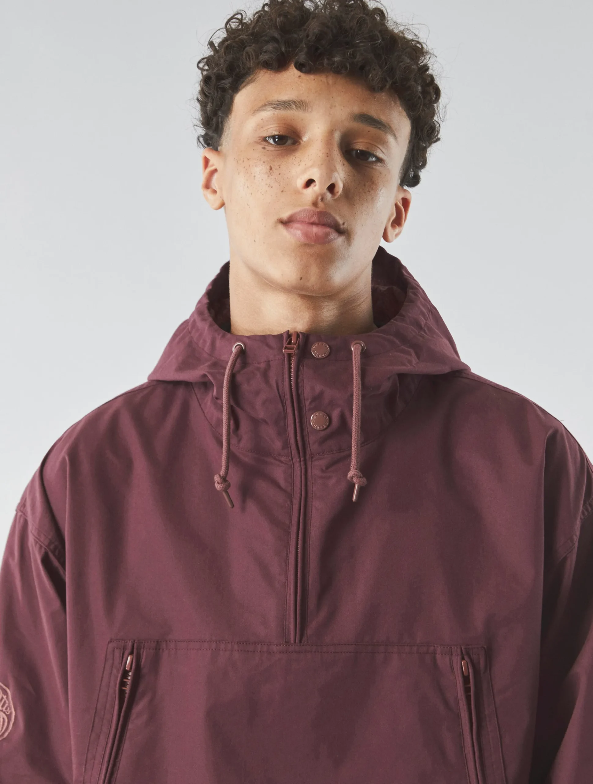 Pretty Green Lewis Overhead Jacket Burgundy Best