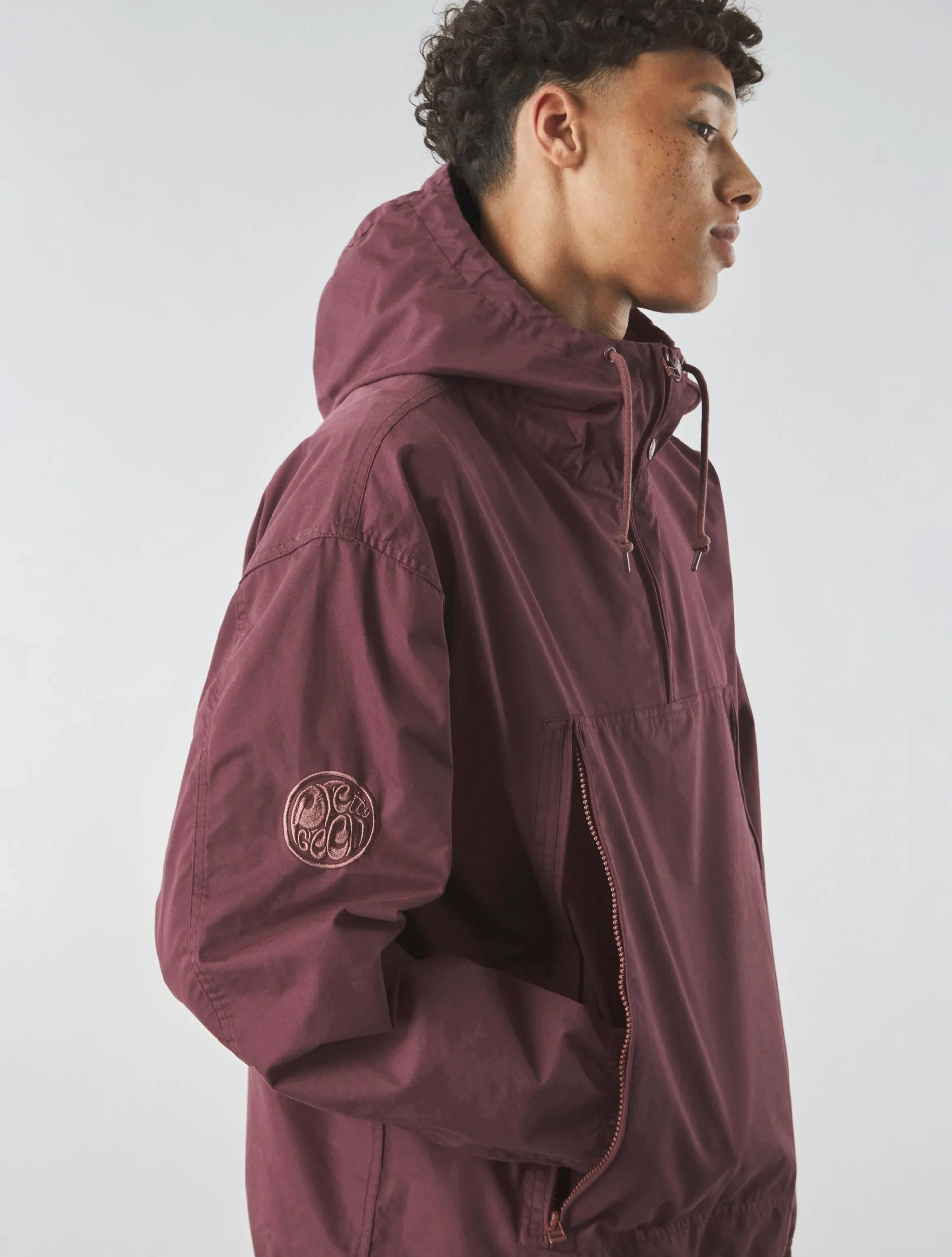 Pretty Green Lewis Overhead Jacket Burgundy Best